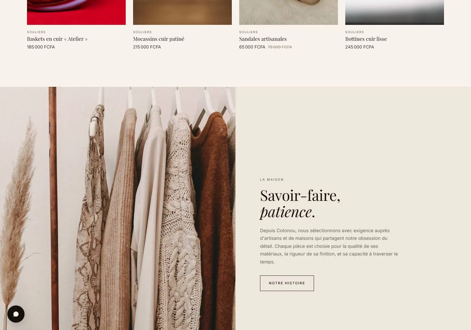 Aperçu 2 — Pirabel One — La boutique en ligne d'une maison de mode béninoise