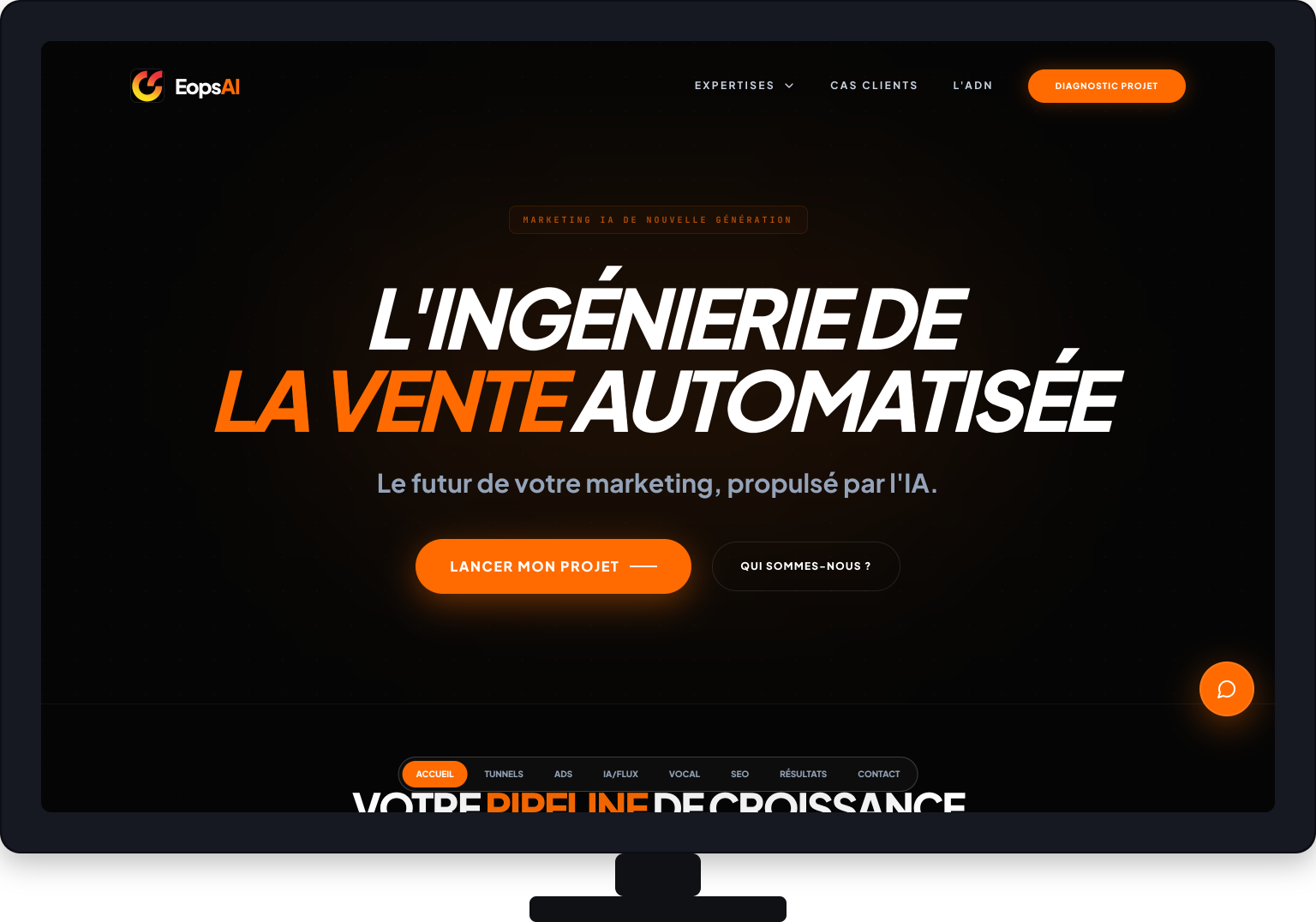 EopsAI — Le site vitrine d'une agence IA, pensé comme un produit