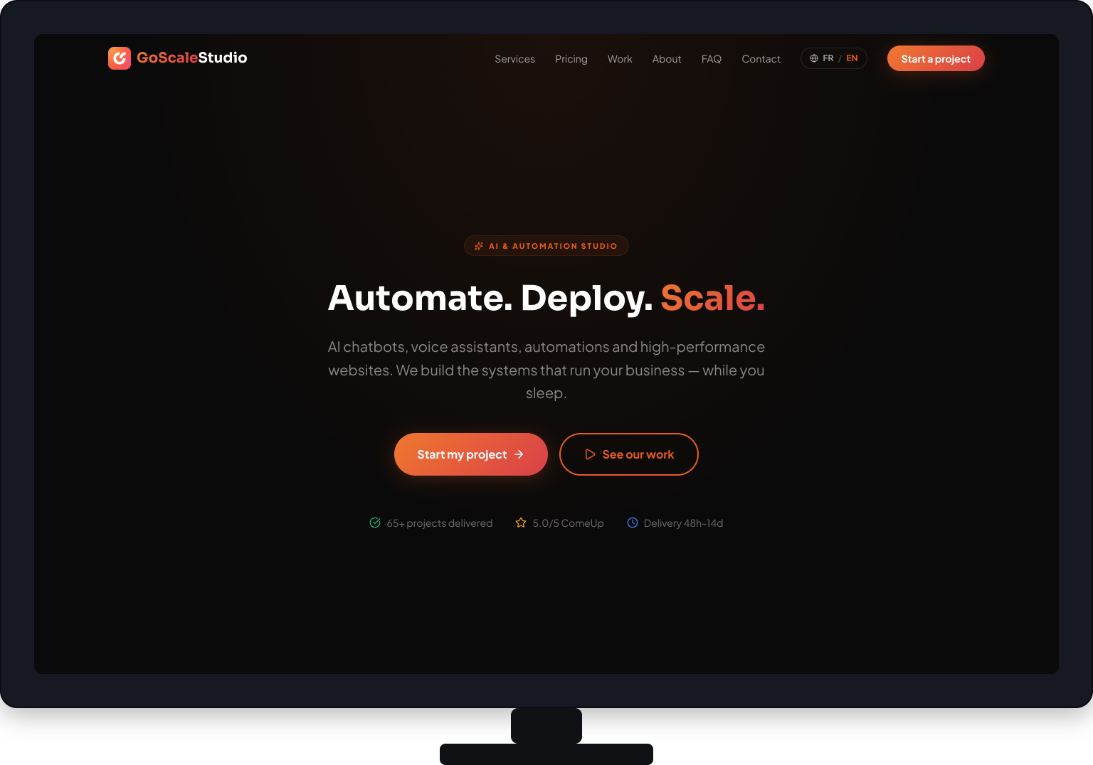 GoScale Studio — l'automatisation et l'IA au service de la croissance des entreprises francophones